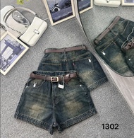 Quần short jean nữ trơn lưng cao thêu thỏ bigsize 55kg - 85kg thời trang QC cao cấp 2Kjeans MS1302