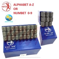 HUNTER ALPHABET NUMBER STAMP A-Z 0-9 PUNCHES PUNCH NOMBOR PUNCH PLATE BOARD CHOP ABC 123 NUMBERS TOO