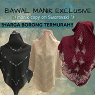 [HOT SELLING NO 1 🔥] Tudung bawal manik exclusive/tudung bawal manik murah/tudung manik copy swarovski/manik tabur/bawal