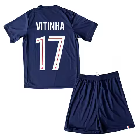 25-26 Mens/Kids New Activewear PSG Soccer #17 Vitinha Jerseys Fashion Sports T-Shirt Blue