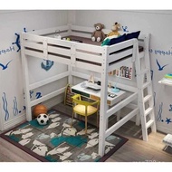Wholesale Rice Loft Bed Double Bed Solid Wood Bed1.5Children's Bed New Product Adult High and Low Be