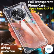KK Oppo Reno12 F 5G 2024 Airbag Clear Casing For Oppo Reno 12F Reno12F Reno12 12 Pro F 4G 5G Silicon