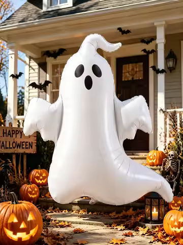 1pc Matte Big Ghost Aluminum Foil Balloon, suitable for Halloween parties, ghost parties, trick-or-t