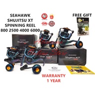 FREE GIFT SEAHAWK SHUJITSU XT SPINNING REEL 800 2500 4000 6000