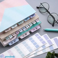 JENNIFERDZ Sticky Index Tabs, Transparent Colorful Writable File Tabs, Labels Sticker Writable Memor