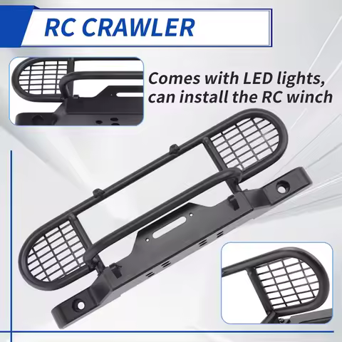 【Buyings】for TRX4 Metal Front Camel Trophy Bumper with Light for 1/10 RC Crawler Car Traxxas TRX4 TR