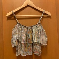 Size XS Cotton on 雪紡民族上衣 可當泳衣top 襯牛仔褲 Cotton on ethnic pattern top