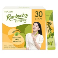 TEAZEN Kombucha Plum 30 Sticks – 0g Sugar, 15kcal Diet Drink / Probiotics + Prebiotics / Refreshing 