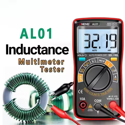 ANENG AL01 Inductance Digital Multimeter 6000 Count True-RMS AC/DC Voltage Meter Professional Curren