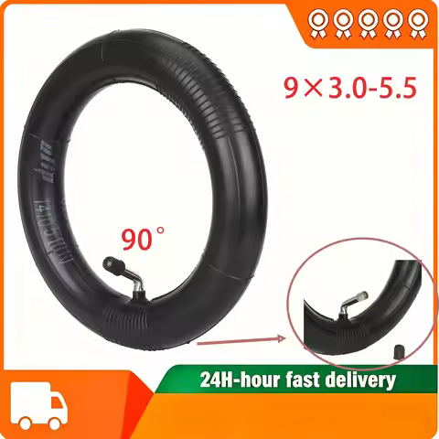 Ulip Reinforced 9*3.0-5.5 Inner Tube with 90 Degree Outward for Kukirin G2 Pro Electric Scooter Repa