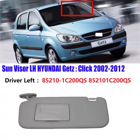 Gray Sun Visor Shades 852201C200QS 85210-1C200QS For Hyundai Getz Click 2002-2012 852101C200QS 85220