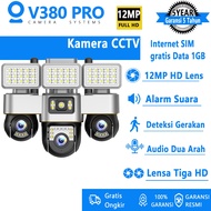 V380 Pro CCTV 3 Lens 3 Zoom 10X Rotation PTZ APP 12MP Two-Way Communication Night Vision Alarm