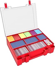 FULLCASE Trading Card Storage, 2400+ Baseball Football Sports Cards Game Deck Box Holder Organizer f