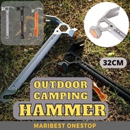 Camping Hammer Multipurpose Outdoor Survival Tool Hammer Tent Camp Peg Ground Nails Steel Hook Tukul