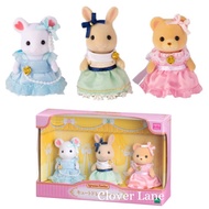 Sylvanian Families Cute Dress Girls Mouse Milk Rabbit Bear Doll House Accessories Miniature Toys