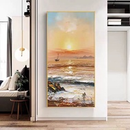 Sunset Texture Canvas Painting || Original Canvas Painting Hand Painting