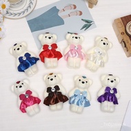Cartoon Teddy Bouquet Little Bear Doll Flower Packaging Wedding Car Decoration New Ice Cream Diamond Bear Wholesale