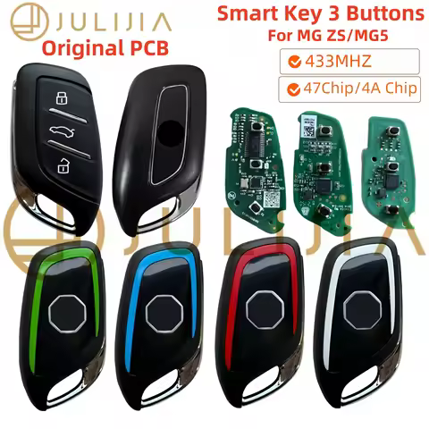 JULLIJIA Original PCB ID47 433Car Remote Control Key For MG MG6 MG5 MG4 MG ZS EV HS EHS ZX GT Roewe