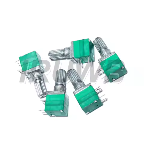 5pcs 15mm amplifier sealing Potentiometer RV097NS 5PIN shaft 5K 10K 20K 50K 100K 500K B5K with a swi