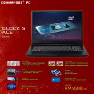 COMMANDOS CLOCK 5 GEN 2 RTX2060 +I3/I5/I7/I9 LAPTOP WITH DESKTOP CPU