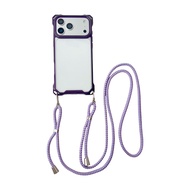 Four-Corner Drop-Resistant Transparent Acrylic Phone Case for iPhone 11/12/13/14/15/16/17 Pro Max wi