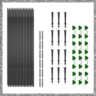 (PQAT) 18Pcs Garden Hoops for Netting Tunnel Garden Hoops Greenhouse Frame Flexible Tunnel Arch Crop