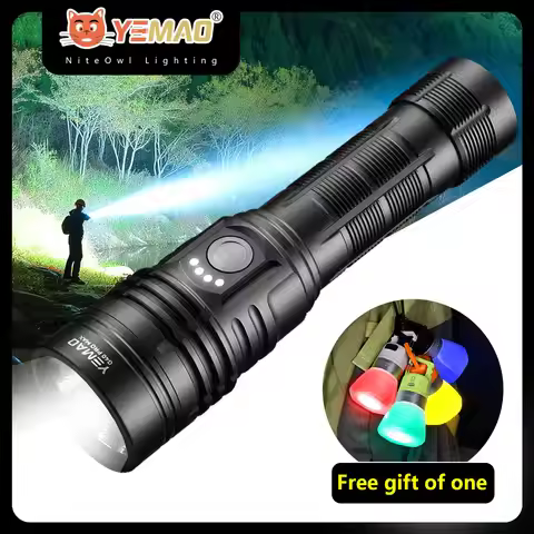 YEMAO G40 Pro Max Flashlight 3780 lumens LED Rechargeable Torch Outdoor waterproof 418M distance Eme