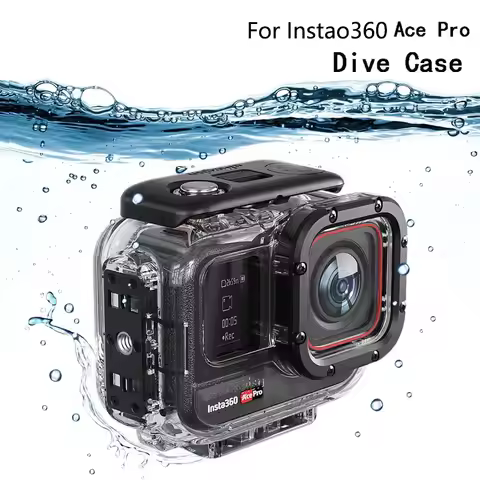 60M Dive Case Waterproof Housing For Insta360 Ace Pro 2/Pro Protective Cover Shell For Insta360 Ace 