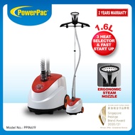 PowerPac Garment Steamer With 3 Heat Selector 1.6L Water Tank (PPIN619)