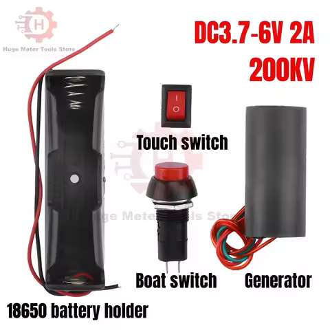 DC3.7-6V 200KV Boost Step Up Module High Voltage Generator Pulse Arc Generator Ignition Coil Module 