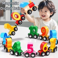 Magnetic Digital Train Toy Magnet Wheel Train Early Education Toys Magnetic Train Number Toys For Ki