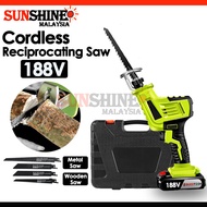 SUNSHINE 188V Cordless Reciprocating Saw Blades Metal Cutting Wood Tool Gergaji Elektrik Chain Saw Jig Cutting Tool