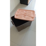 NOBU Chocolate 85 Liter Container Box + 6 Wheels | Strong & Sturdy Multipurpose Container Box