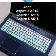 Laptop Keyboard Cover for Acer Aspire 3 A315 Aspire 1 A115 Aspire 5 A515 3P50 15.6" Silicone Color Waterproof Keyboard Protector Cover [CAN]