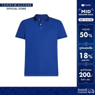 Tommy Hilfiger เสื้อโปโล ผู้ชาย รุ่น MW0MW39938 D03 - สีน้ำเงิน ทรง Regular Fit