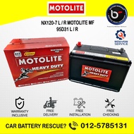 [ Installation Provided ] 95D31R | 95D31L | Motolite Heavy Duty MF ] NX120-7 /L | Car Battery Bateri