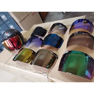 VISOR BOGO BIKKO SGV MS88 3 BUTTON 3 PIN CERMIN HELMET TOPI MHR 3 STENG SIANG MALAM SMOKE DARK SMOKE