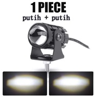 Original IBRIGHT Lampu tembak Laser LED D2 mini kotak 2 warna High Low putih kuning waterpoof