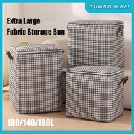 Fabric Storage Bag Extra Large Cloth Box Foldable Clothes Basket for Quilt Duvet Laundry Pillows Bak