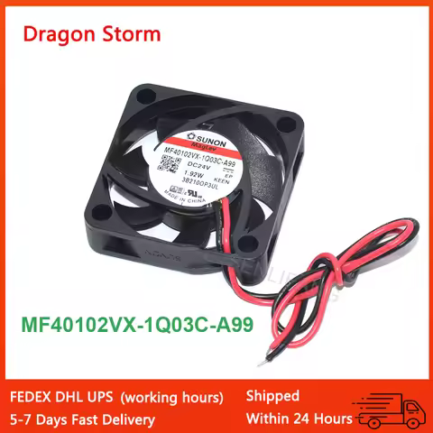 New MF40102VX-1Q03C-A99 For SUNON 40*40*10MM DC24V 1.92W 2-Pin 3D Printer Square Cooling Fan