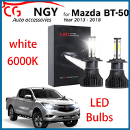 สำหรับ Mazda BT50 2013-2018 (ไฟหน้า) - หลอดไฟหน้า LED 12-24V 6000K สีขาว (1 คู่) เสียบและเล่น