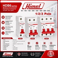 HIMEL 1P MCB HDB6 series 6kA [6A/10A/16A/20A/32A/40A/50A/63A] ( HIMEL-HDB6S1C20 /  HIMEL-HDB6S1C16 )