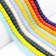 Manik-Manik Warna-Warni Terbuat Dari Kaca 8 × 6Mm Manik-Manik Bulat