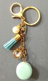馬卡龍鑰匙圈(Tiffany盒) 生日分享 包包吊飾 贈品 來店禮 造型鑰匙圈 手機吊飾