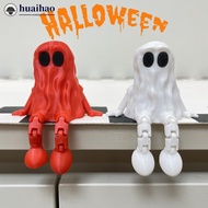 HUAIHAO Halloween Ghost Figurine 3D Printed Sitting Ghost Desktop Halloween Decorations Creative Par