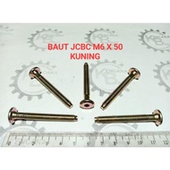 JCBC M6 X 50 YELLOW BOLT/ DIPAN BOLT FURNITURE/ KNOCKDOWN/