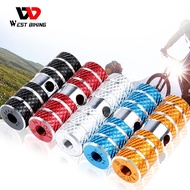 in stock WEST Bike 1 Pair Bicycle Pedal BMX Clog Bike Aluminum Alloy Cylinder 3/8 "Bike Pedal Foot A