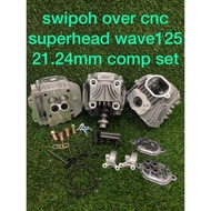 wave125 over cnc 4 valve super head 21 x24mm swipoh