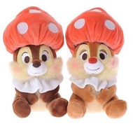 日本 DISNEY STORE CHIP DALE 奇奇蒂蒂 蘑菇 娃娃 布偶
