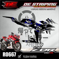 Striping Variasi Motor CBR150R Motif Kanji Jepang Keren Semi Full R0667